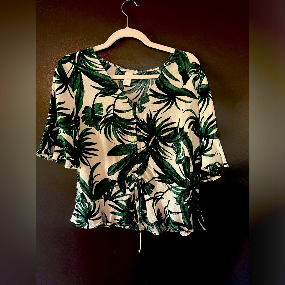 H&M Palm Leaf Blouse